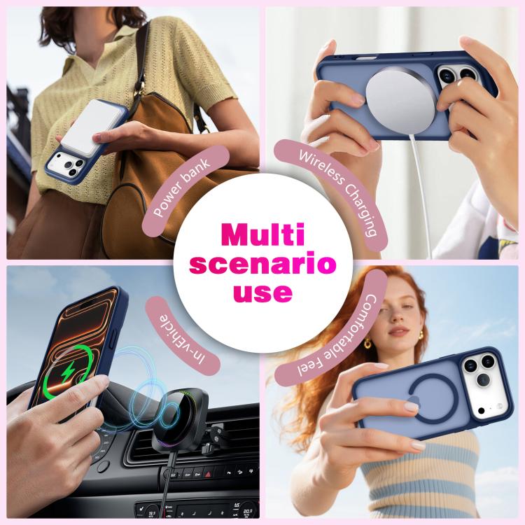 For iPhone 17 Pro Max Skin-Friendly Magnetic Shockproof TPU Hybrid PC Phone Case