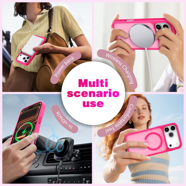 For iPhone 17 Pro Max Skin-Friendly Magnetic Shockproof TPU Hybrid PC Phone Case