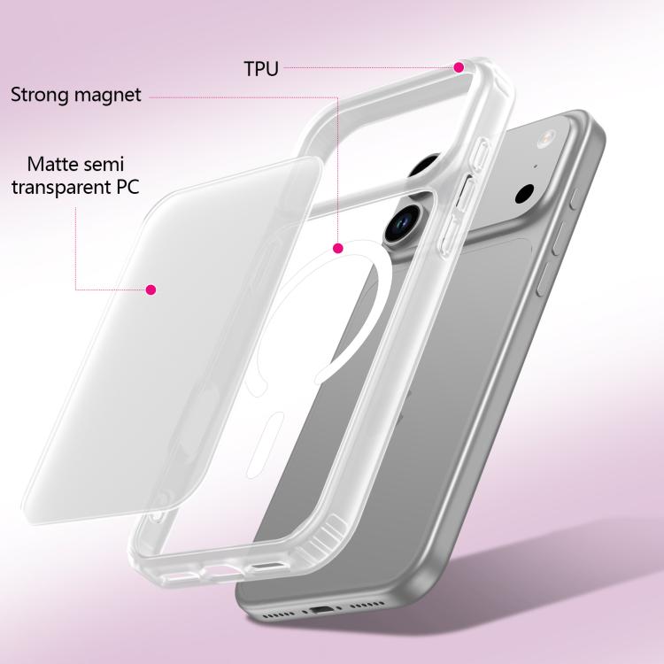 For iPhone 17 Pro Skin-Friendly Magnetic Shockproof TPU Hybrid PC Phone Case