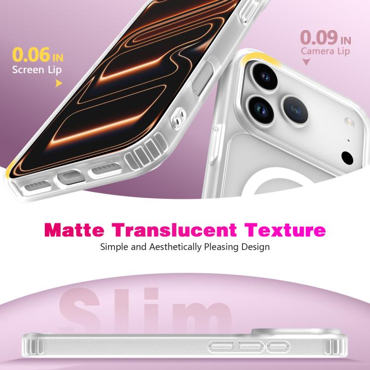 For iPhone 17 Pro Skin-Friendly Magnetic Shockproof TPU Hybrid PC Phone Case