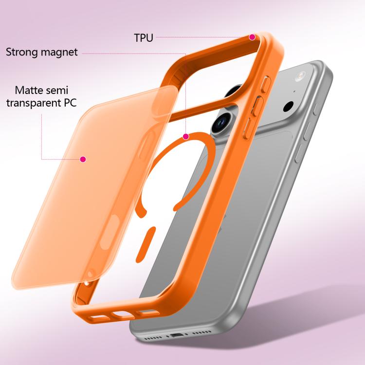 For iPhone 17 Pro Skin-Friendly Magnetic Shockproof TPU Hybrid PC Phone Case