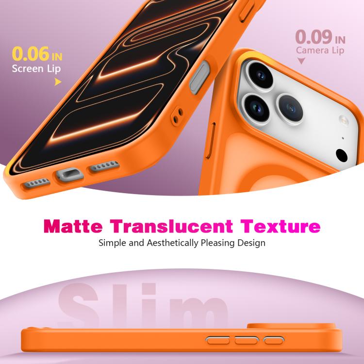 For iPhone 17 Pro Skin-Friendly Magnetic Shockproof TPU Hybrid PC Phone Case