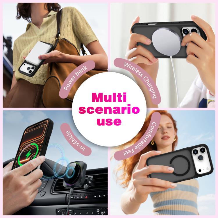 For iPhone 17 Pro Skin-Friendly Magnetic Shockproof TPU Hybrid PC Phone Case