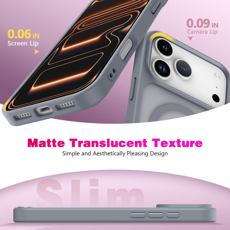 For iPhone 17 Pro Skin-Friendly Magnetic Shockproof TPU Hybrid PC Phone Case