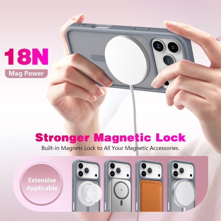 For iPhone 17 Pro Skin-Friendly Magnetic Shockproof TPU Hybrid PC Phone Case