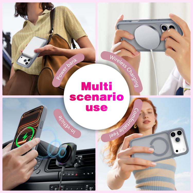 For iPhone 17 Pro Skin-Friendly Magnetic Shockproof TPU Hybrid PC Phone Case