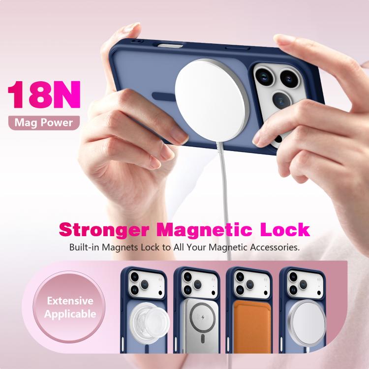 For iPhone 17 Pro Skin-Friendly Magnetic Shockproof TPU Hybrid PC Phone Case