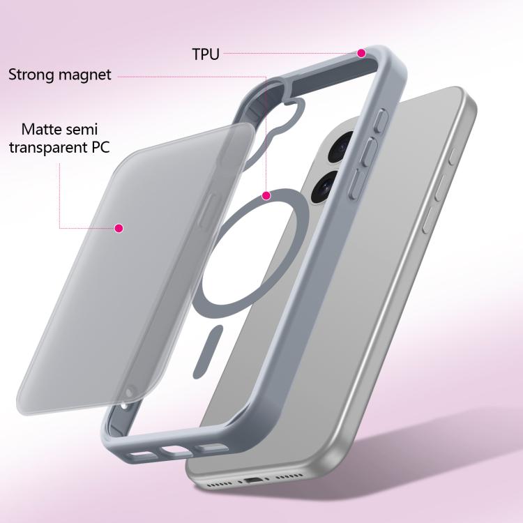 For iPhone 17 Skin-Friendly Magnetic Shockproof TPU Hybrid PC Phone Case