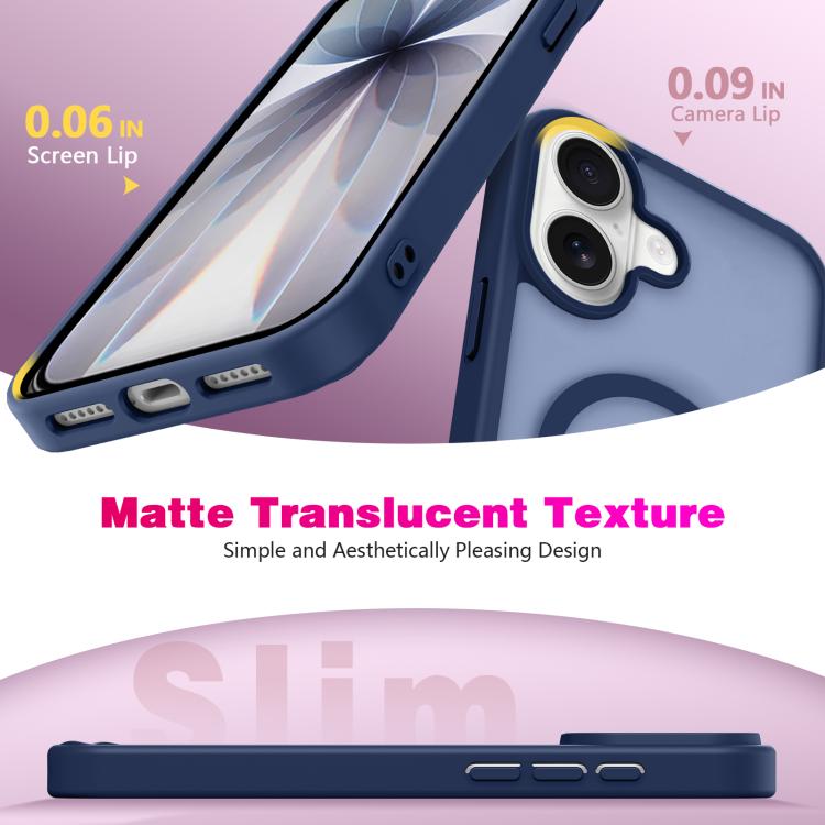 For iPhone 17 Skin-Friendly Magnetic Shockproof TPU Hybrid PC Phone Case