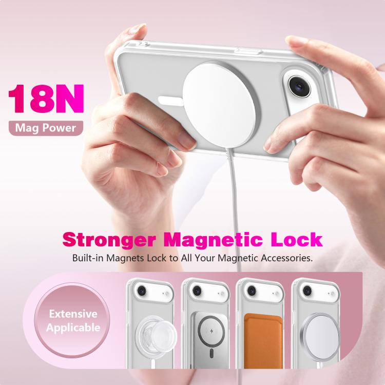 For iPhone Air Skin-Friendly Magnetic Shockproof TPU Hybrid PC Phone Case