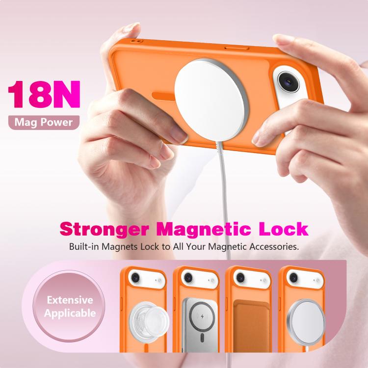 For iPhone Air Skin-Friendly Magnetic Shockproof TPU Hybrid PC Phone Case