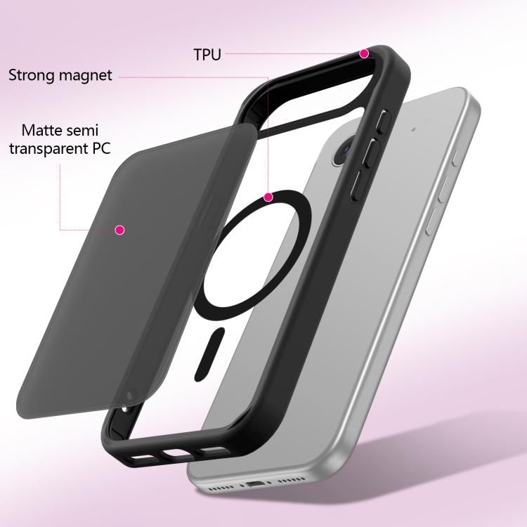 For iPhone Air Skin-Friendly Magnetic Shockproof TPU Hybrid PC Phone Case
