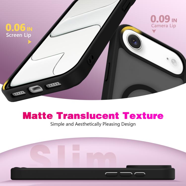 For iPhone Air Skin-Friendly Magnetic Shockproof TPU Hybrid PC Phone Case