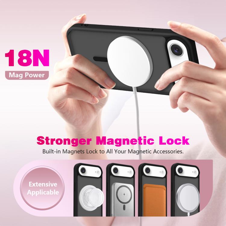 For iPhone Air Skin-Friendly Magnetic Shockproof TPU Hybrid PC Phone Case