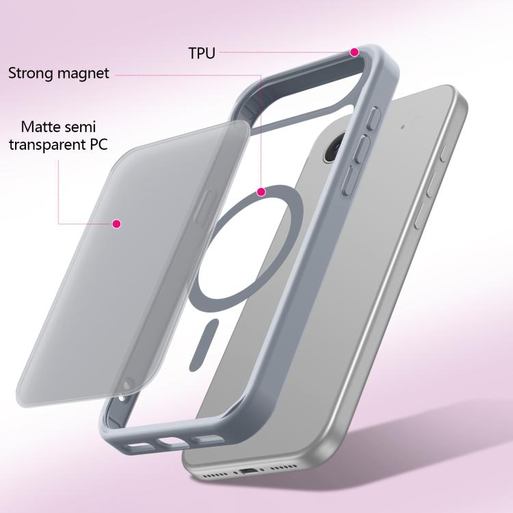 For iPhone Air Skin-Friendly Magnetic Shockproof TPU Hybrid PC Phone Case