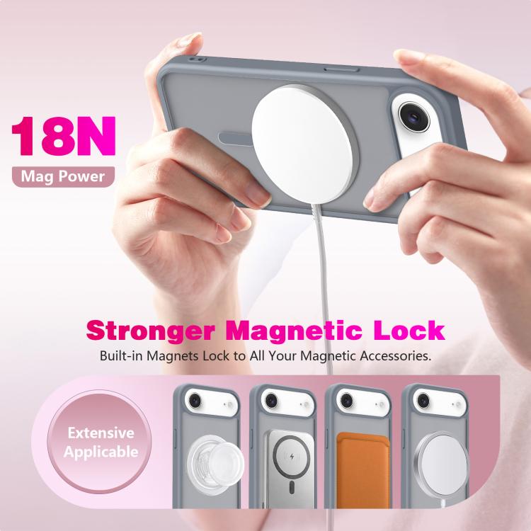 For iPhone Air Skin-Friendly Magnetic Shockproof TPU Hybrid PC Phone Case