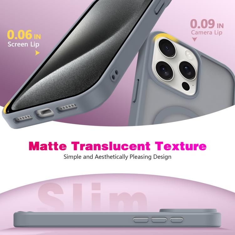 For iPhone 16 Pro Skin-Friendly Magnetic Shockproof TPU Hybrid PC Phone Case