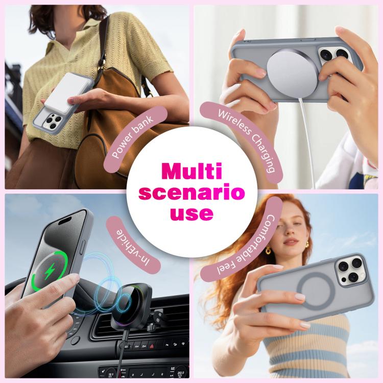 For iPhone 16 Pro Skin-Friendly Magnetic Shockproof TPU Hybrid PC Phone Case