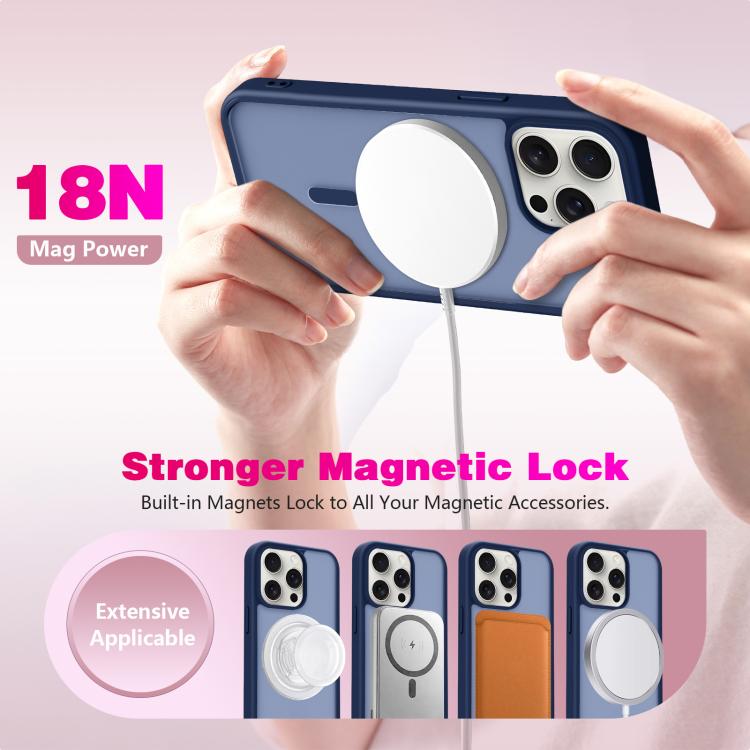 For iPhone 16 Pro Skin-Friendly Magnetic Shockproof TPU Hybrid PC Phone Case