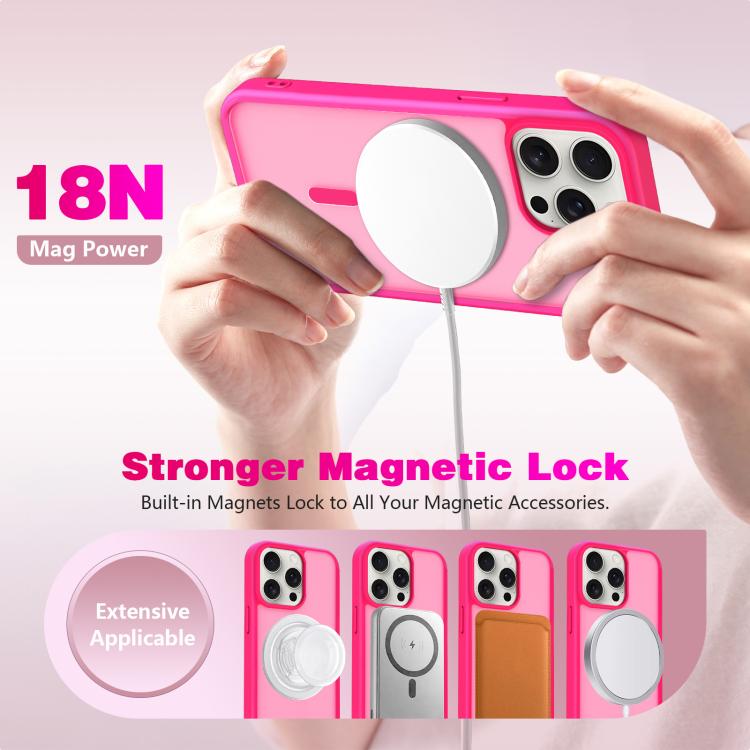 For iPhone 16 Pro Skin-Friendly Magnetic Shockproof TPU Hybrid PC Phone Case