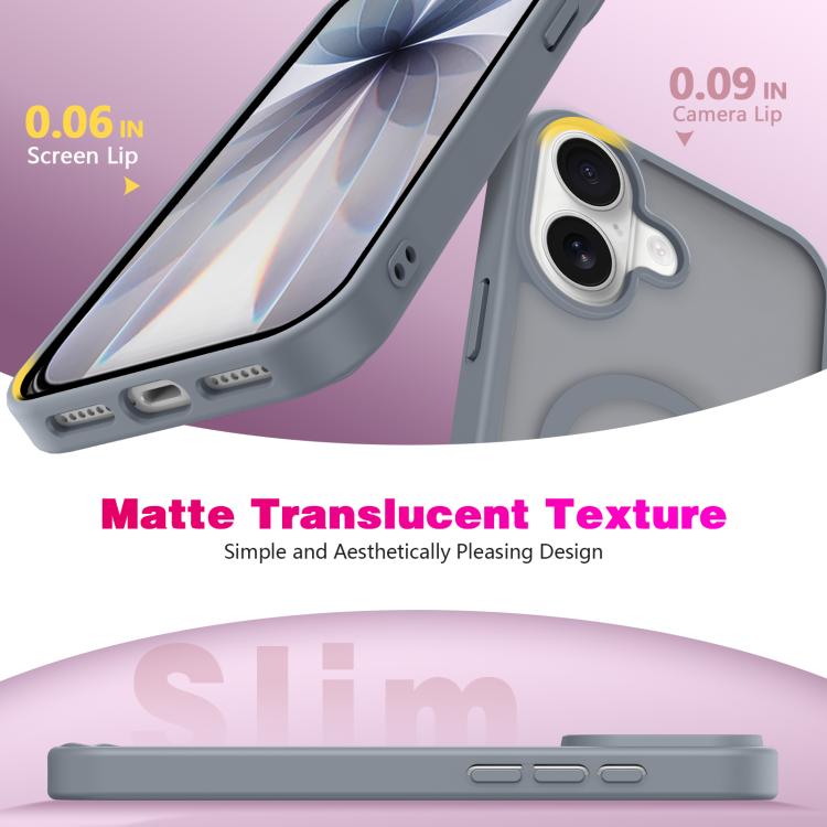 For iPhone 16 Plus Skin-Friendly Magnetic Shockproof TPU Hybrid PC Phone Case