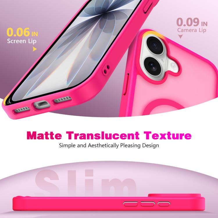 For iPhone 16 Plus Skin-Friendly Magnetic Shockproof TPU Hybrid PC Phone Case