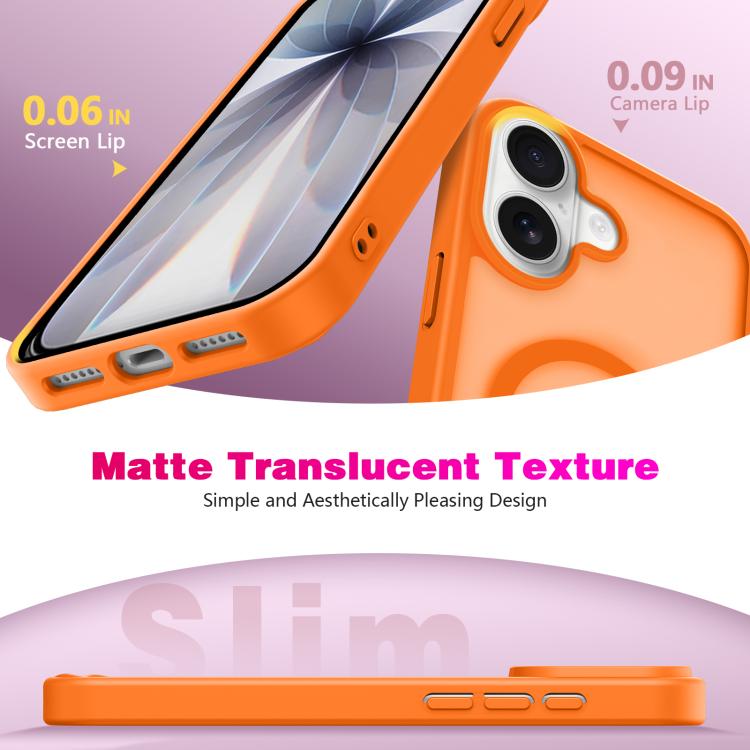 For iPhone 16 Skin-Friendly Magnetic Shockproof TPU Hybrid PC Phone Case