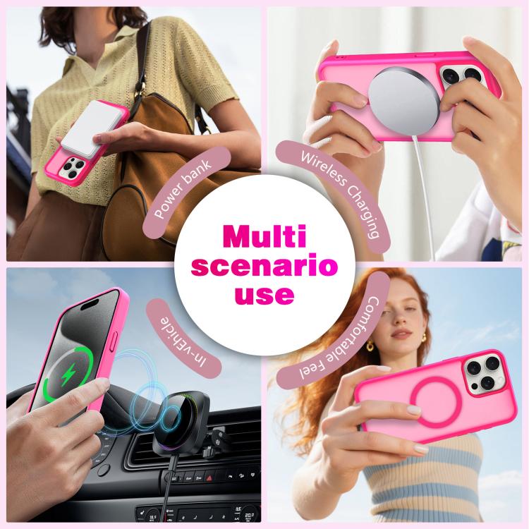 For iPhone 15 Pro Max Skin-Friendly Magnetic Shockproof TPU Hybrid PC Phone Case