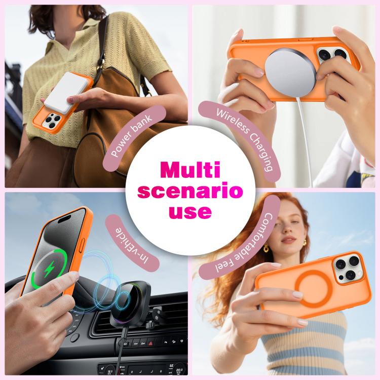 For iPhone 15 Pro Skin-Friendly Magnetic Shockproof TPU Hybrid PC Phone Case