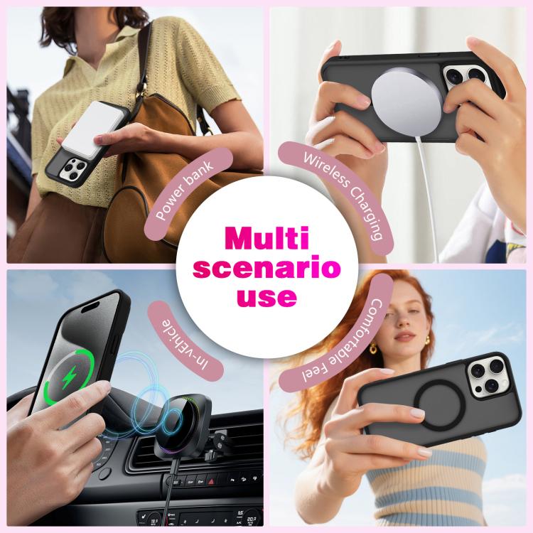 For iPhone 14 Pro Max Skin-Friendly Magnetic Shockproof TPU Hybrid PC Phone Case