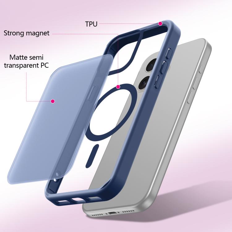 For iPhone 14 Pro Skin-Friendly Magnetic Shockproof TPU Hybrid PC Phone Case