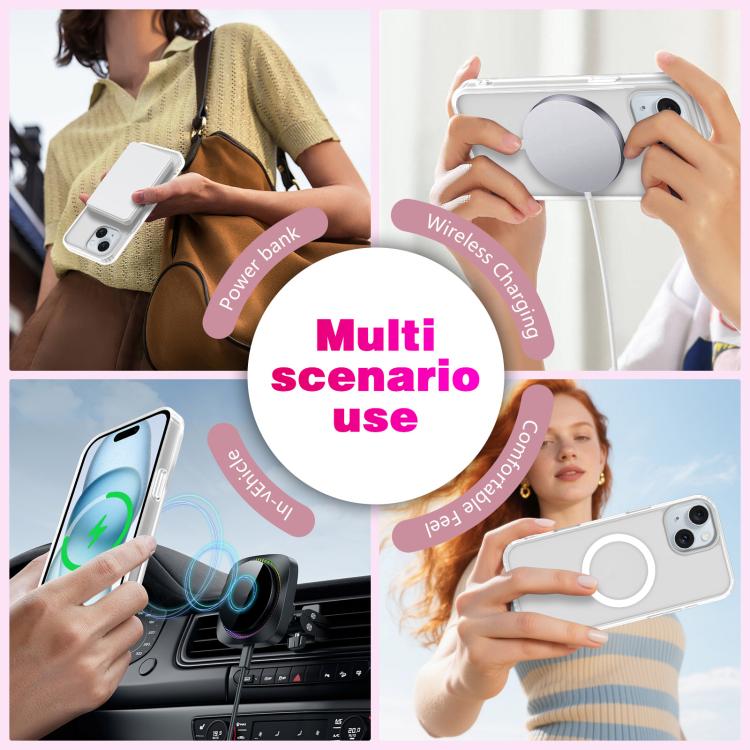For iPhone 15 Skin-Friendly Magnetic Shockproof TPU Hybrid PC Phone Case