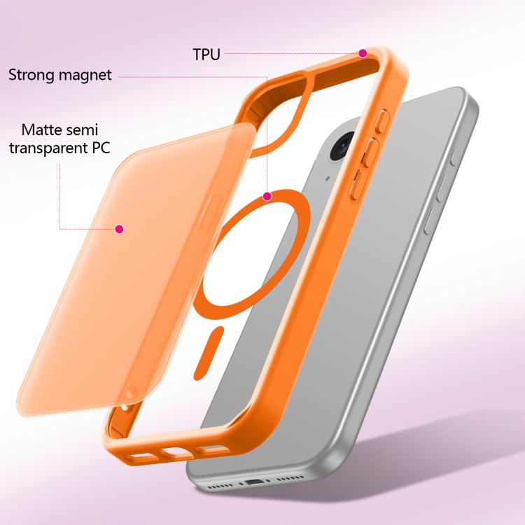 For iPhone 15 Skin-Friendly Magnetic Shockproof TPU Hybrid PC Phone Case