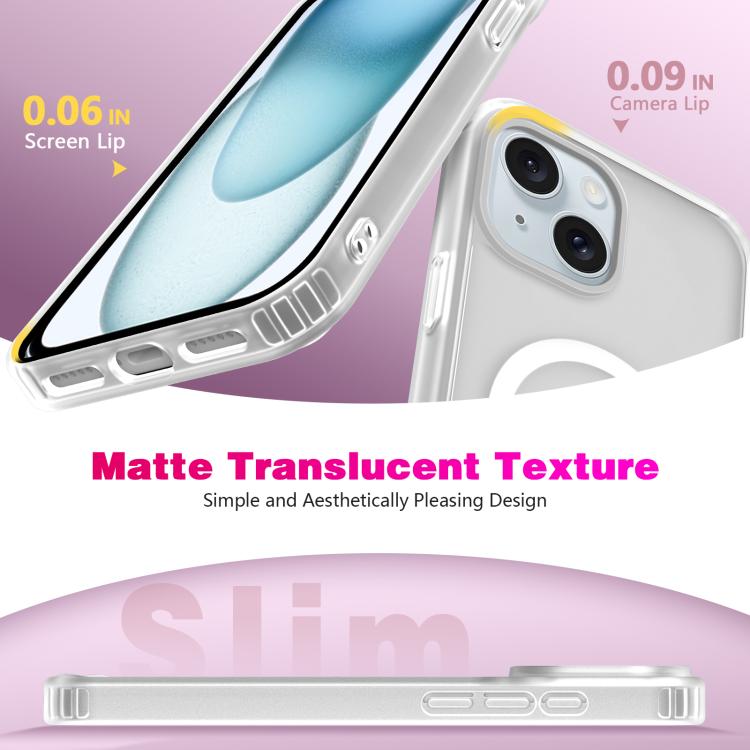 For iPhone 14 Skin-Friendly Magnetic Shockproof TPU Hybrid PC Phone Case