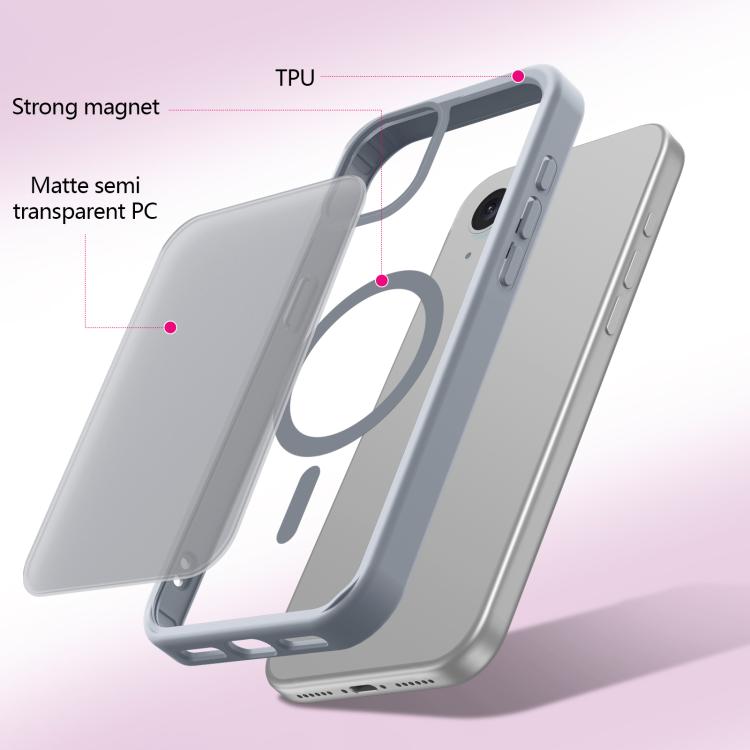 For iPhone 14 Skin-Friendly Magnetic Shockproof TPU Hybrid PC Phone Case