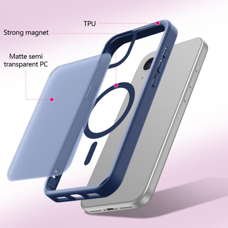 For iPhone 14 Skin-Friendly Magnetic Shockproof TPU Hybrid PC Phone Case
