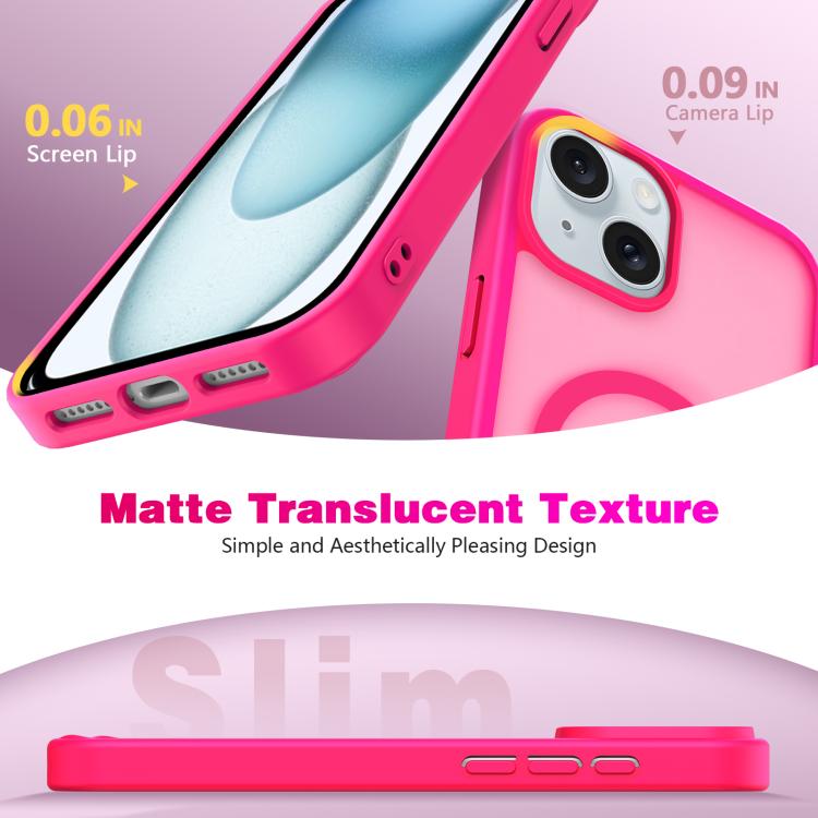 For iPhone 14 Skin-Friendly Magnetic Shockproof TPU Hybrid PC Phone Case