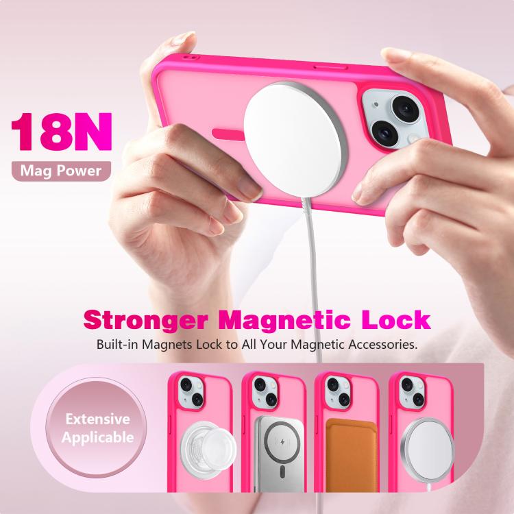 For iPhone 14 Skin-Friendly Magnetic Shockproof TPU Hybrid PC Phone Case