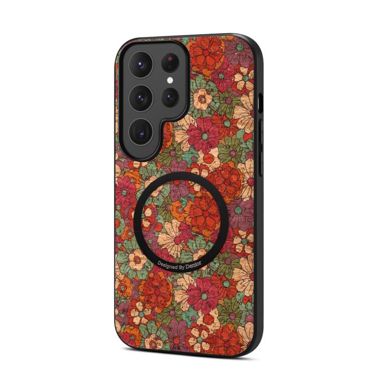 For Samsung Galaxy S26 Ultra 5G Denior A07 Flower Language Series Magnetic Vegan Leather Phone Case