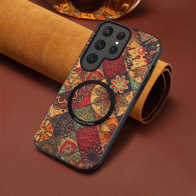 For Samsung Galaxy S26 Ultra 5G Denior A07 Flower Language Series Magnetic Vegan Leather Phone Case
