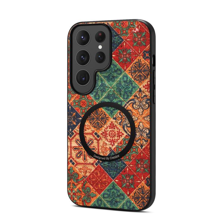 For Samsung Galaxy S26 Ultra 5G Denior A07 Flower Language Series Magnetic Vegan Leather Phone Case
