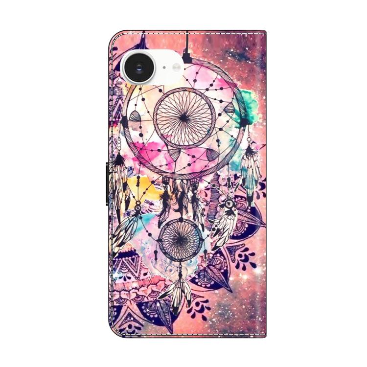 For iPhone 17e / 16e Crystal-Like Painted Vegan Leather Phone Case