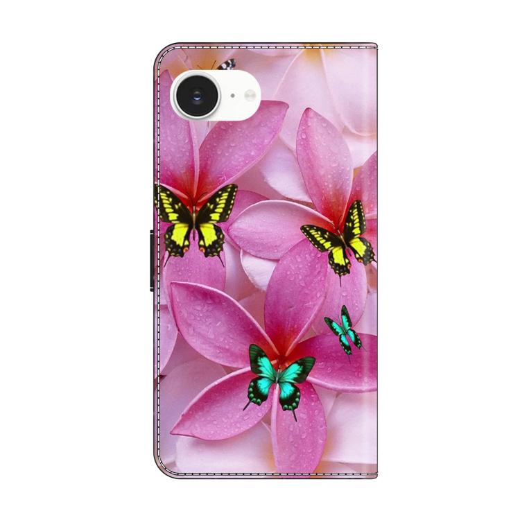For iPhone 17e / 16e Crystal-Like Painted Vegan Leather Phone Case