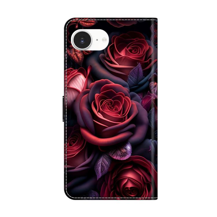 For iPhone 17e / 16e Crystal-Like Painted Vegan Leather Phone Case