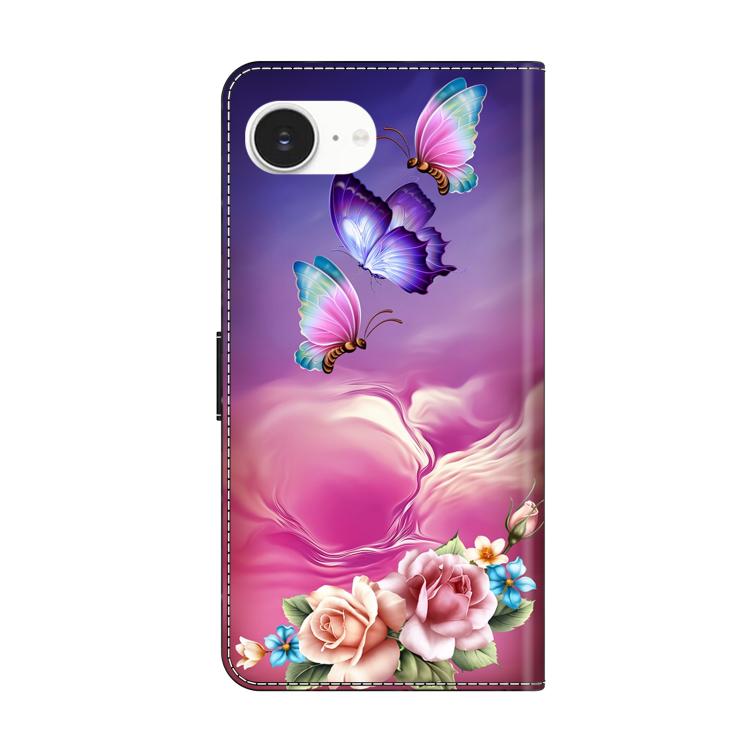 For iPhone 17e / 16e Crystal-Like Painted Vegan Leather Phone Case