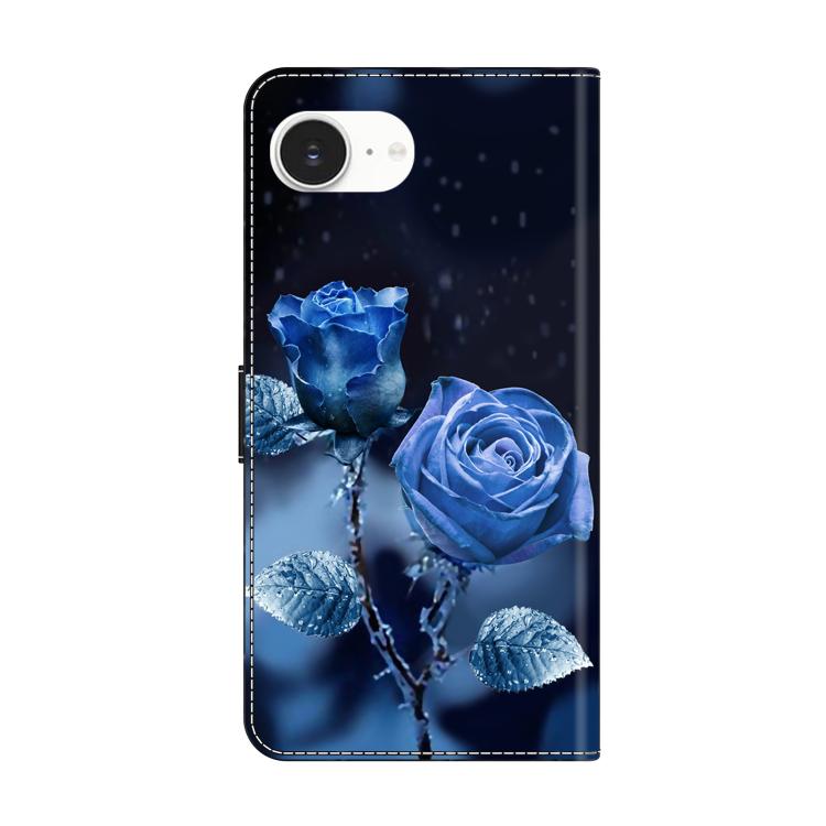 For iPhone 17e / 16e Crystal-Like Painted Vegan Leather Phone Case