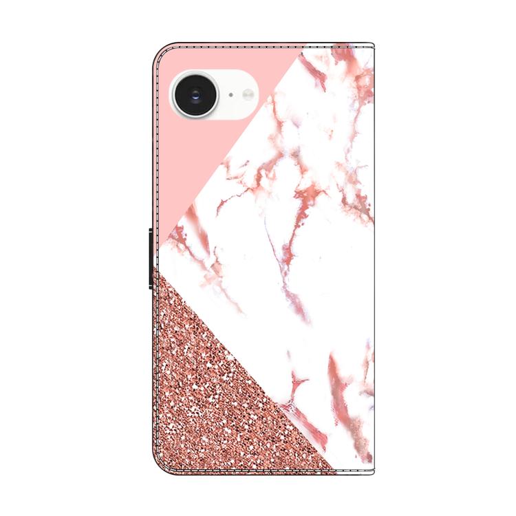 For iPhone 17e / 16e Crystal-Like Painted Vegan Leather Phone Case