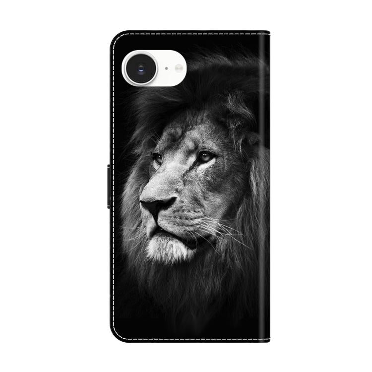 For iPhone 17e / 16e Crystal-Like Painted Vegan Leather Phone Case