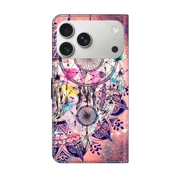 For iPhone 17 Pro Crystal-Like Painted Vegan Leather Phone Case