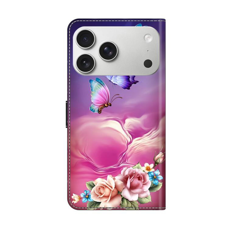 For iPhone 17 Pro Crystal-Like Painted Vegan Leather Phone Case
